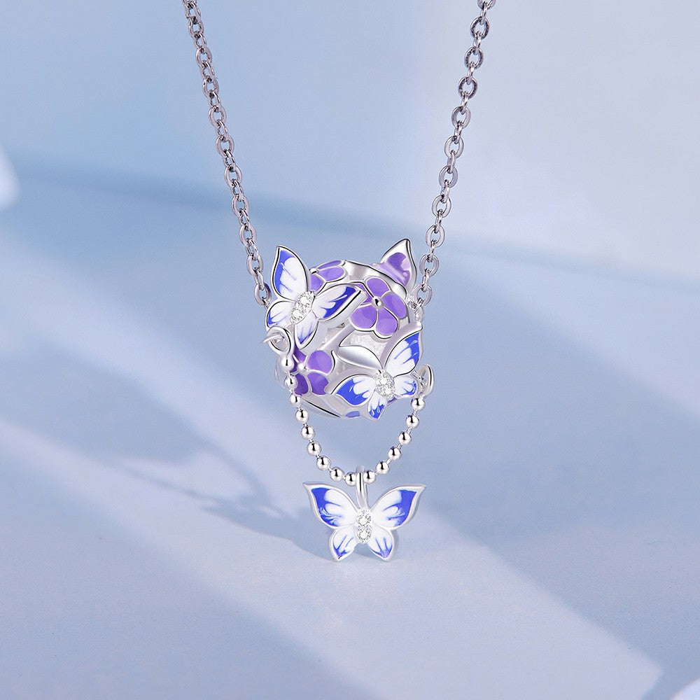 butterfly tassel charm 925 sterling silver xs2006