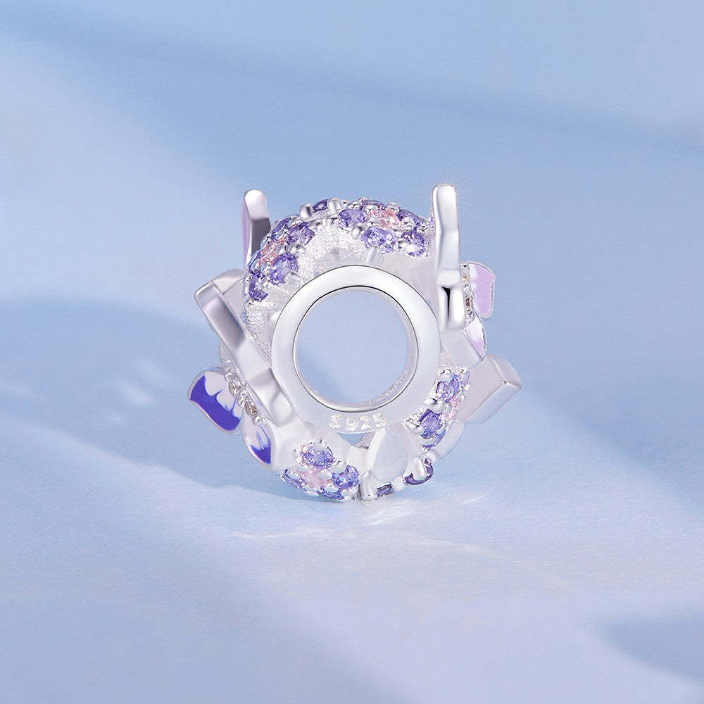 heart shaped butterfly charm 925 sterling silver xs2008