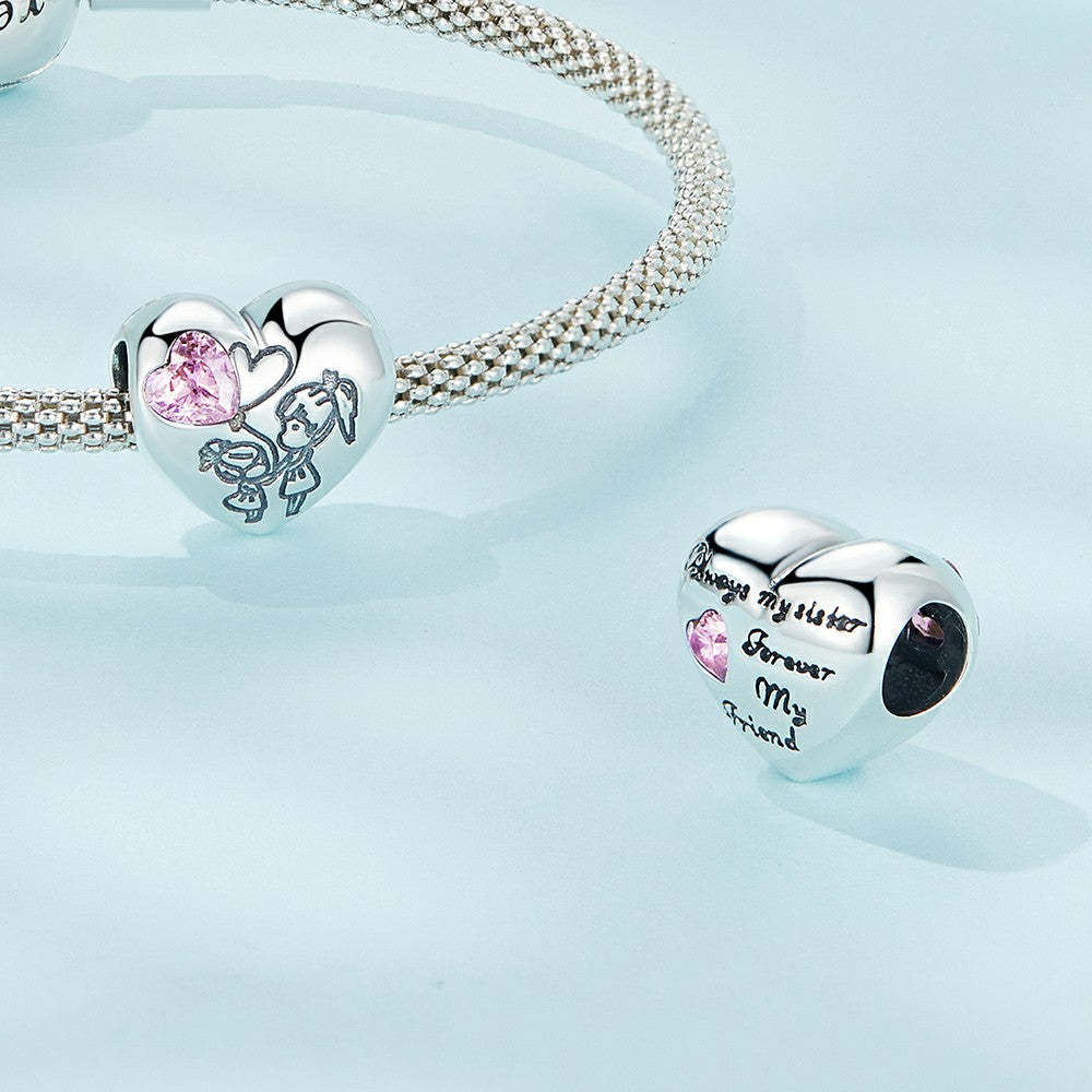 sisterly love charm 925 sterling silver xs2011
