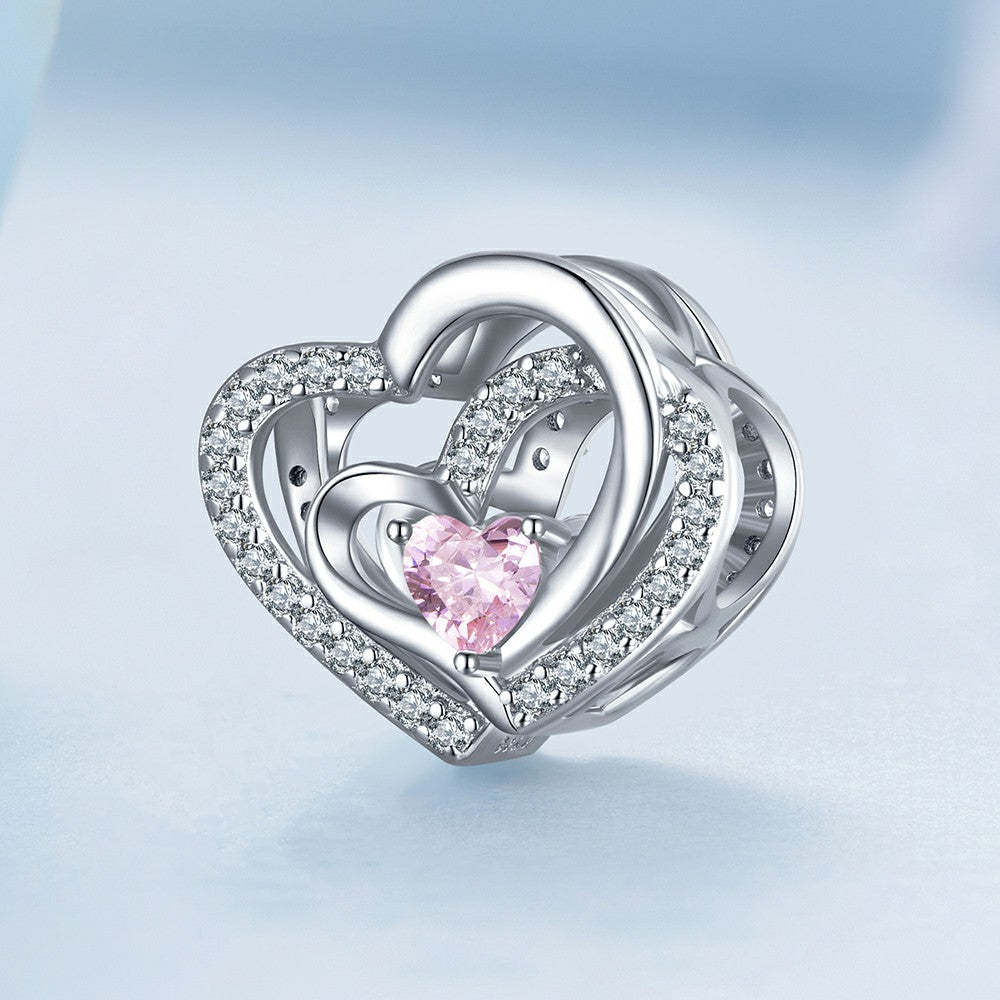 heart to heart charm 925 sterling silver xs2012