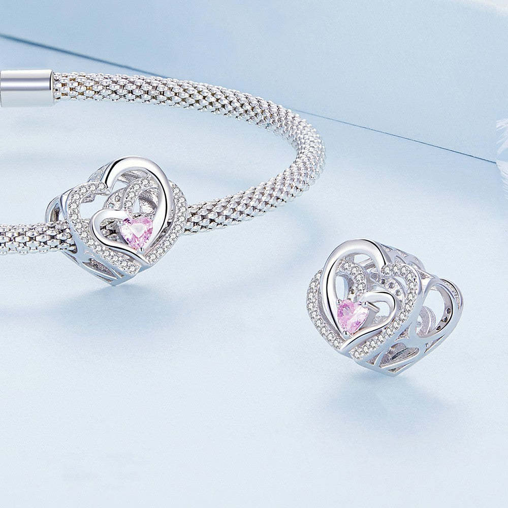 heart to heart charm 925 sterling silver xs2012