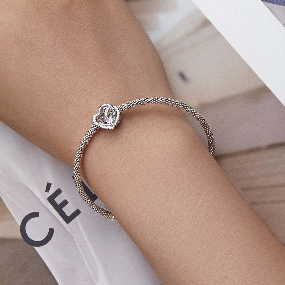 heart to heart charm 925 sterling silver xs2012