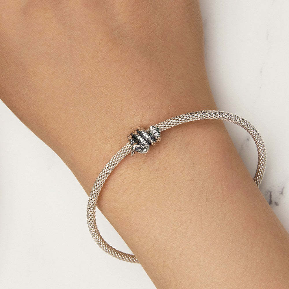 coiled spirit snake charm 925 sterling silver xs2040