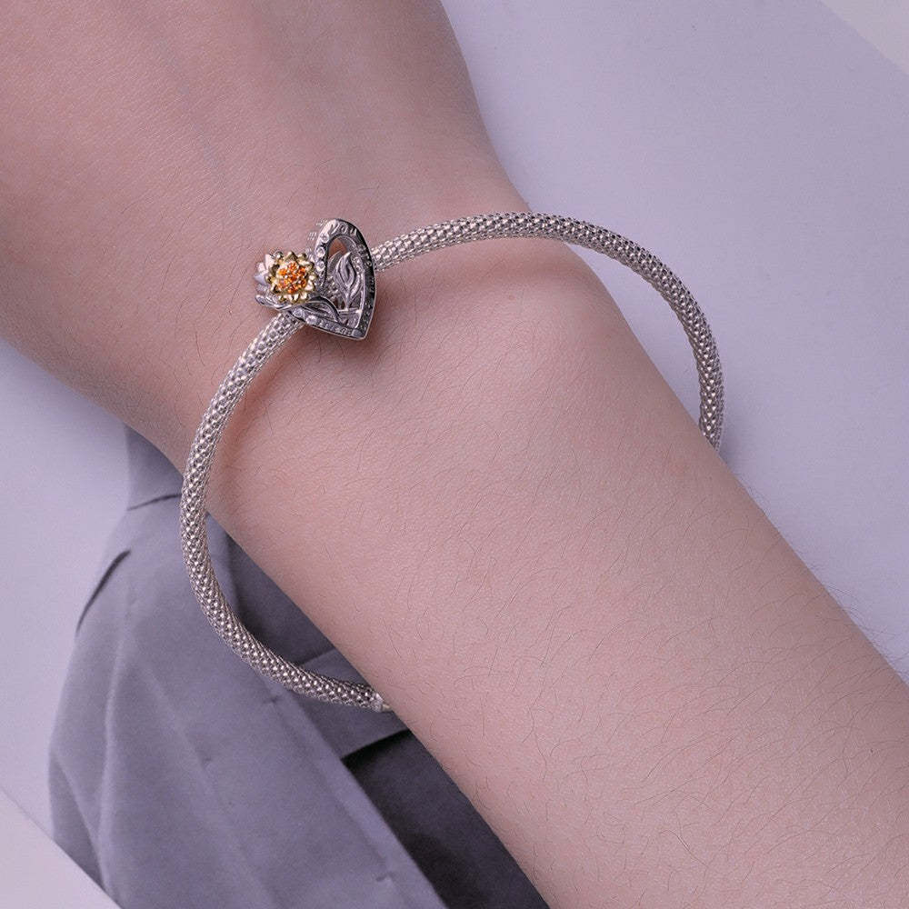 sunflower you are my best friend charm 925 sterling silver mothers day gifts xs2073