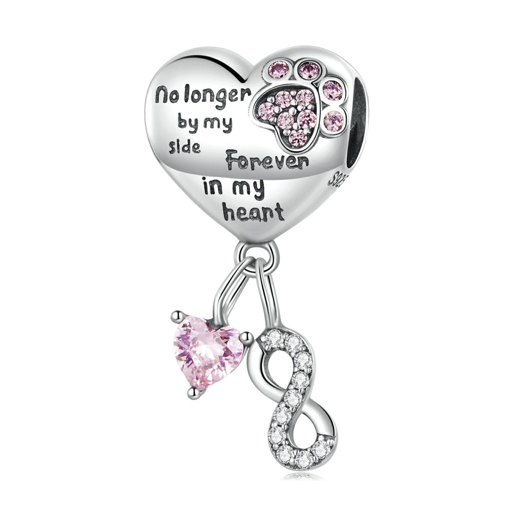 infinite love pink zircon charm 925 sterling silver xs2104