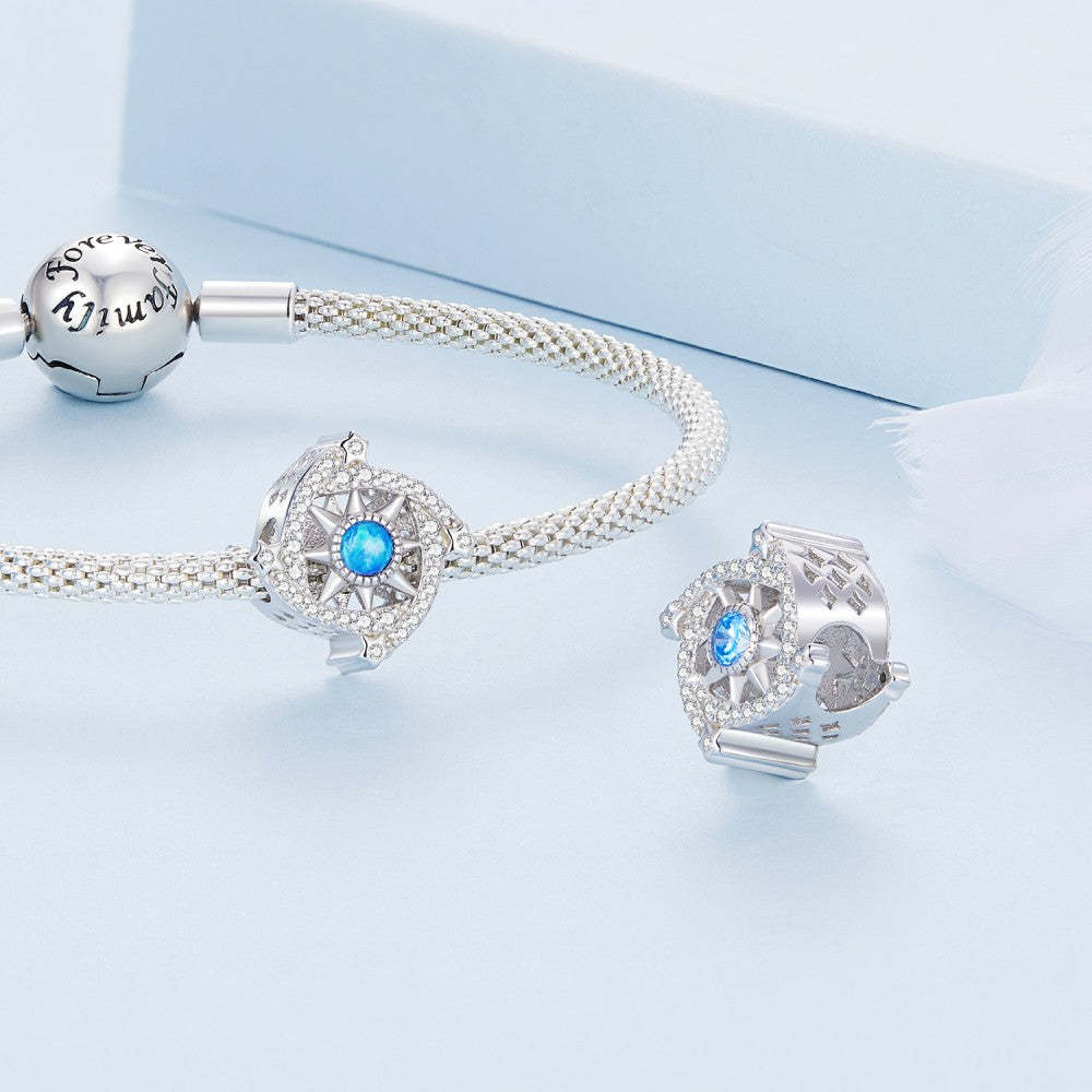 meteor blue sparkling charm 925 sterling silver xs2126