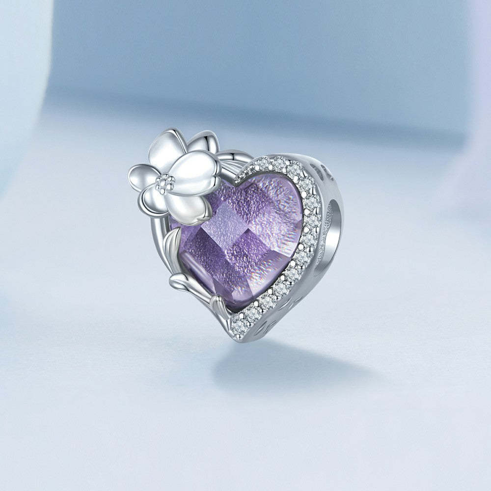 february birthstone purple charm 925 sterling silver xs2160