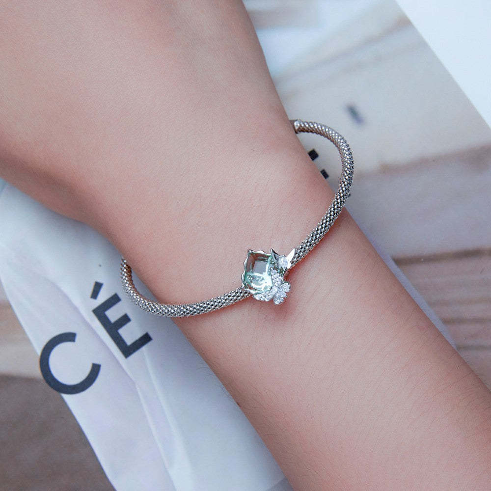 wizard of oz butterfly light green zircon charm 925 sterling silver xs2179