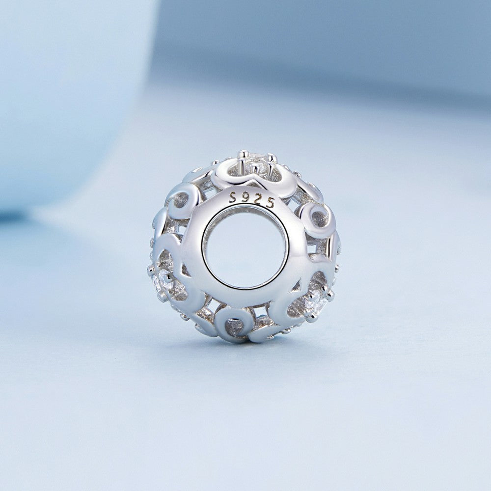 infinite heart spherical charm 925 sterling silver xs2189