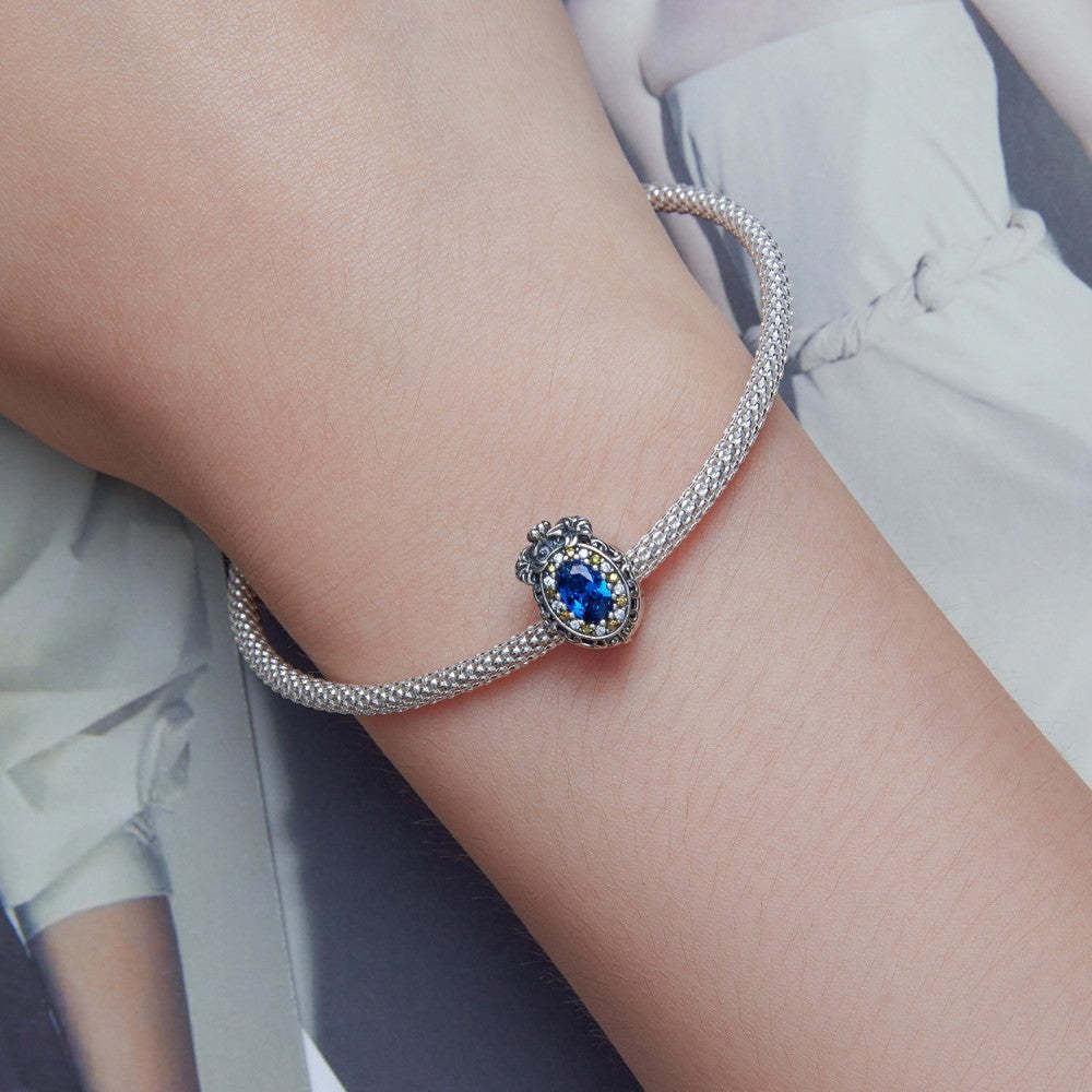 blue zircon gorgeous charm 925 sterling silver xs2201