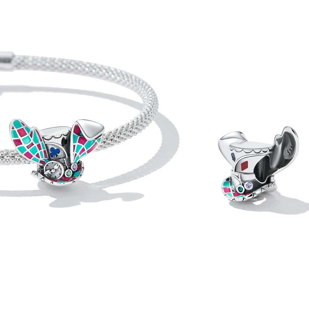 rabbit ears and magic hat charm 925 sterling silver xs2234