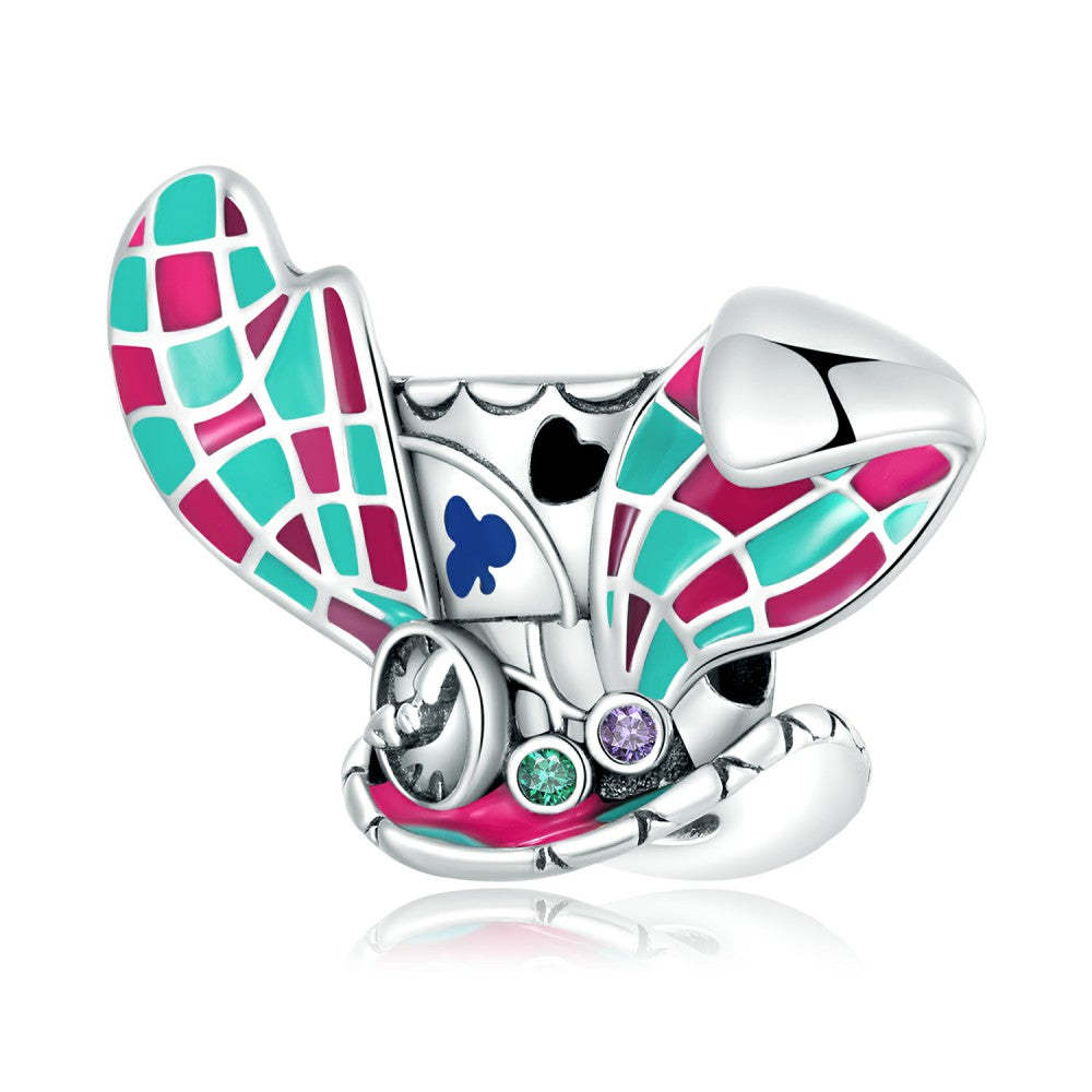 rabbit ears and magic hat charm 925 sterling silver xs2234