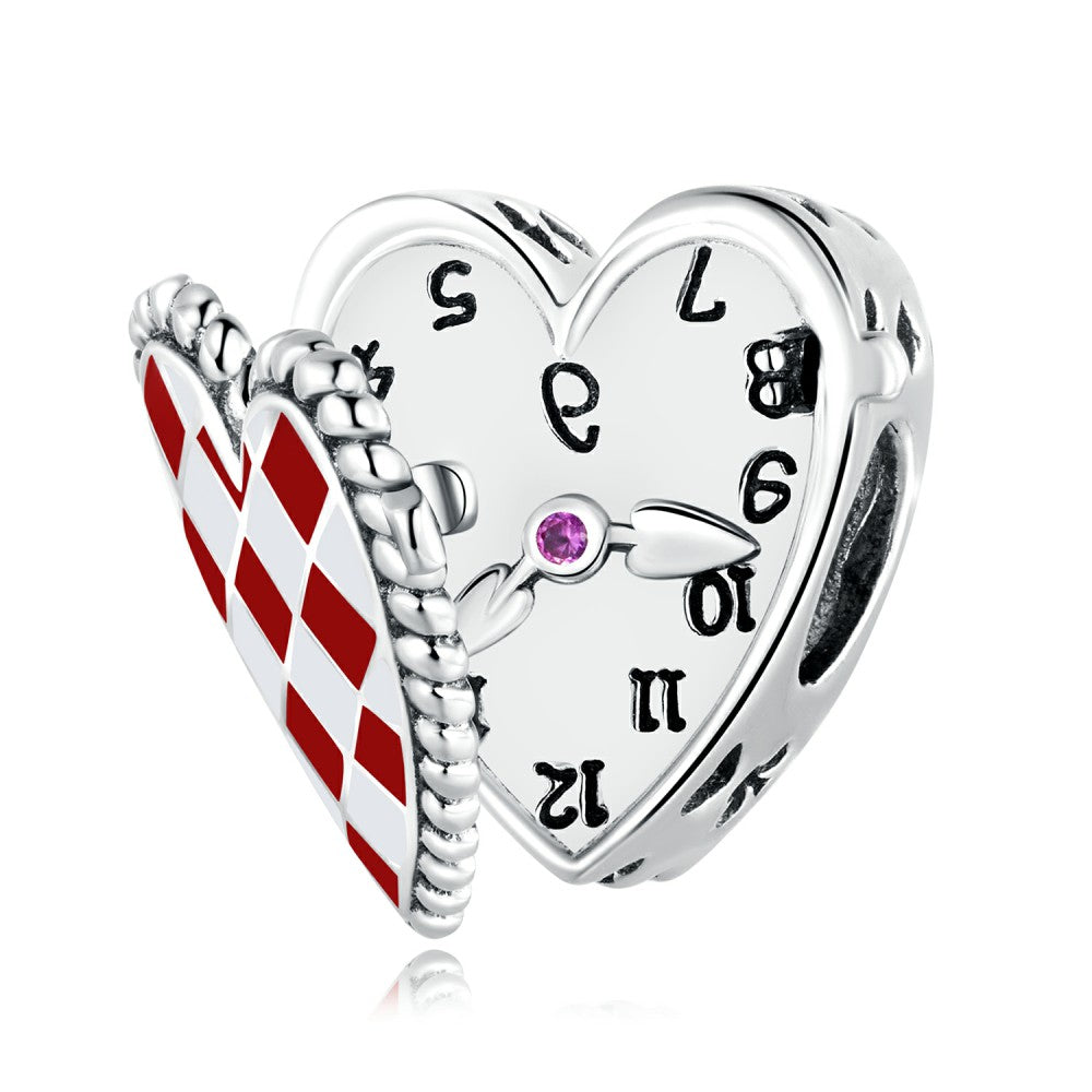 love clock charm 925 sterling silver xs2235