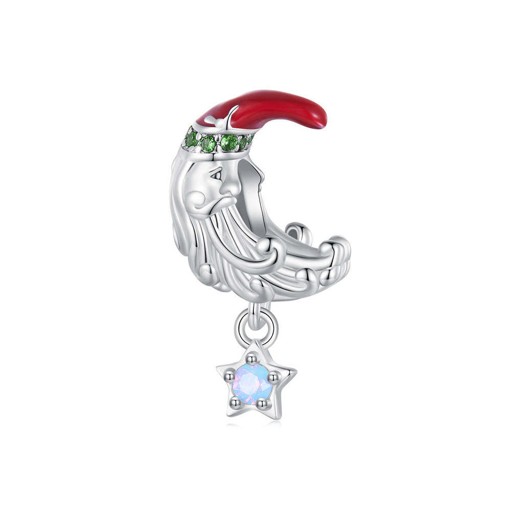 Moonlight Santa Claus Charm Silver Christmas Gifts - soufeelau