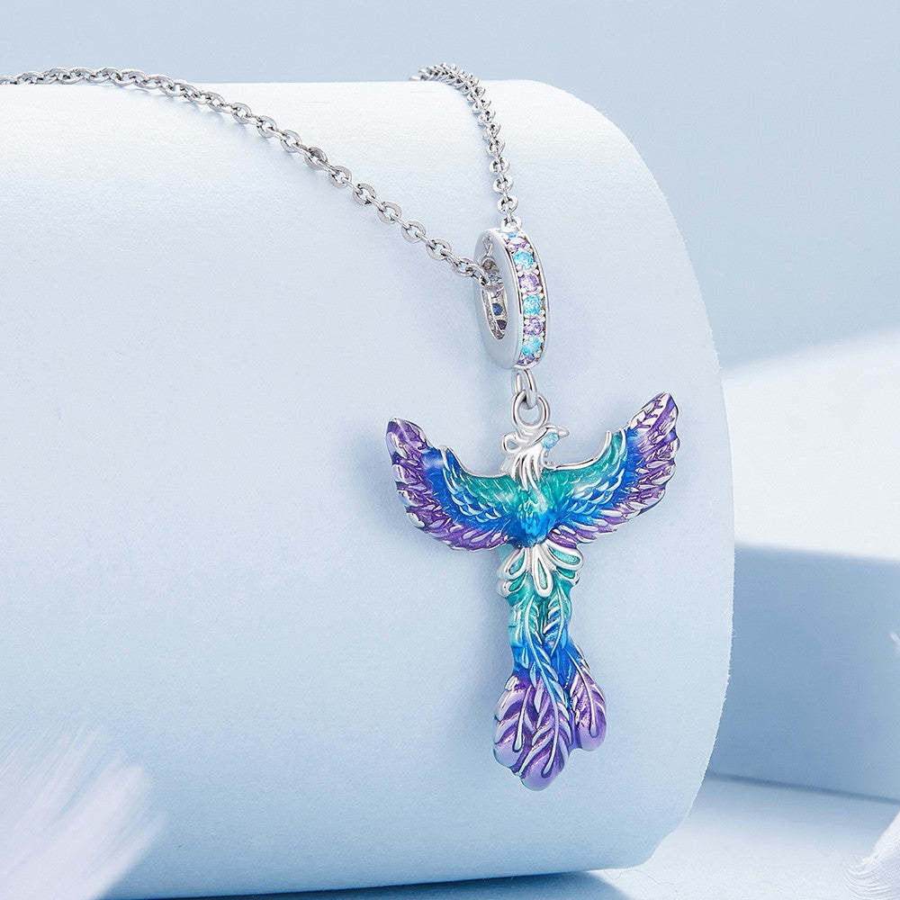 phoenix dangle charm 925 sterling silver yb2281