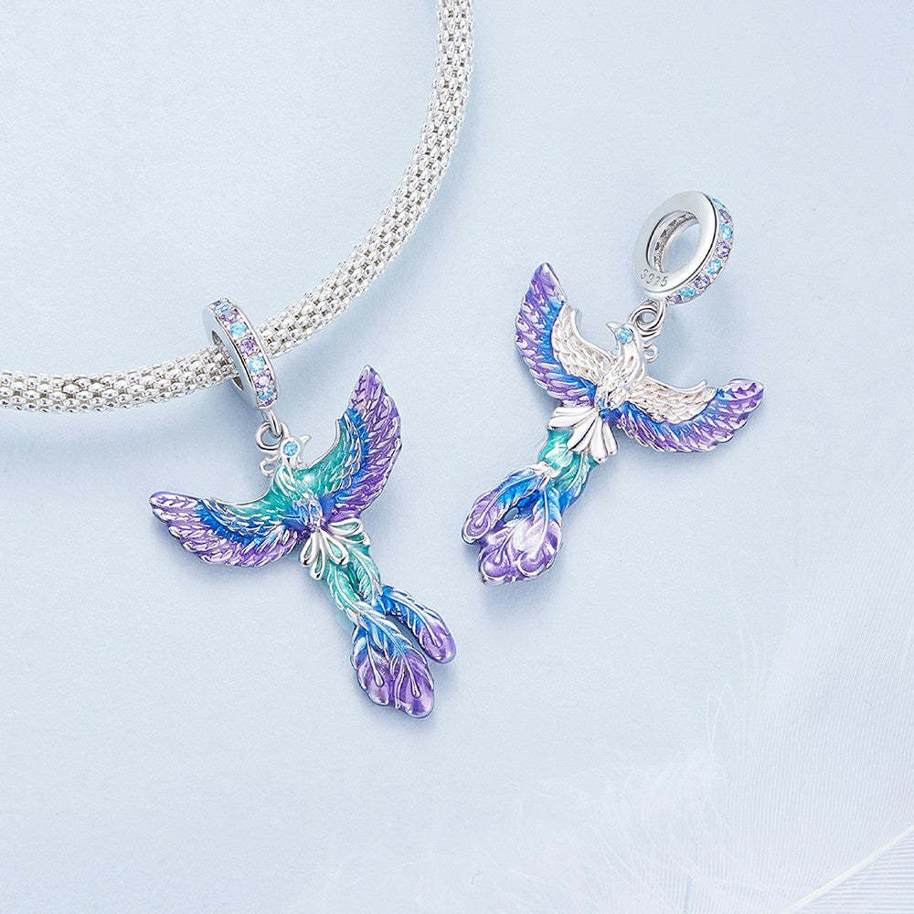 phoenix dangle charm 925 sterling silver yb2281