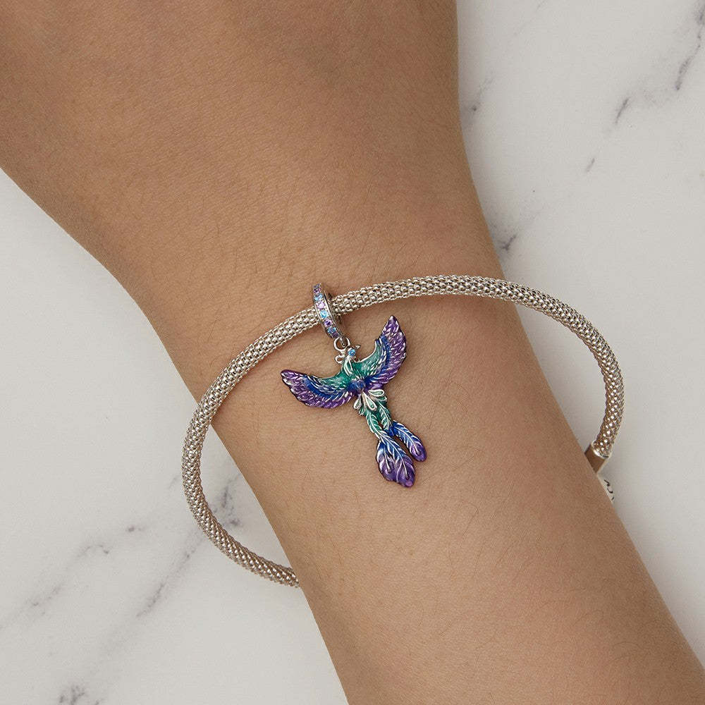 phoenix dangle charm 925 sterling silver yb2281