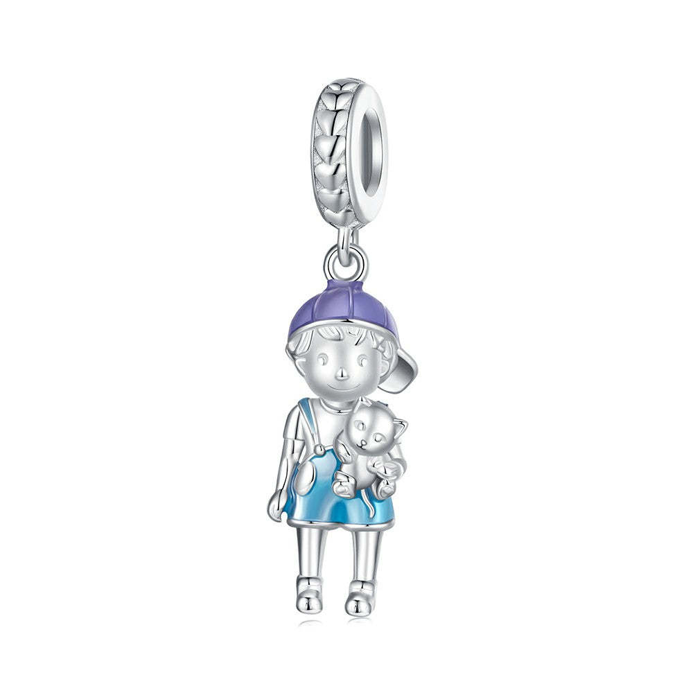 little boy dangle charm 925 sterling silver yb2288