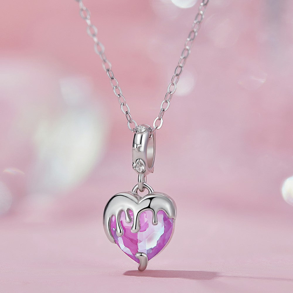 Melt Girls' Hearts Dangle Charm Silver