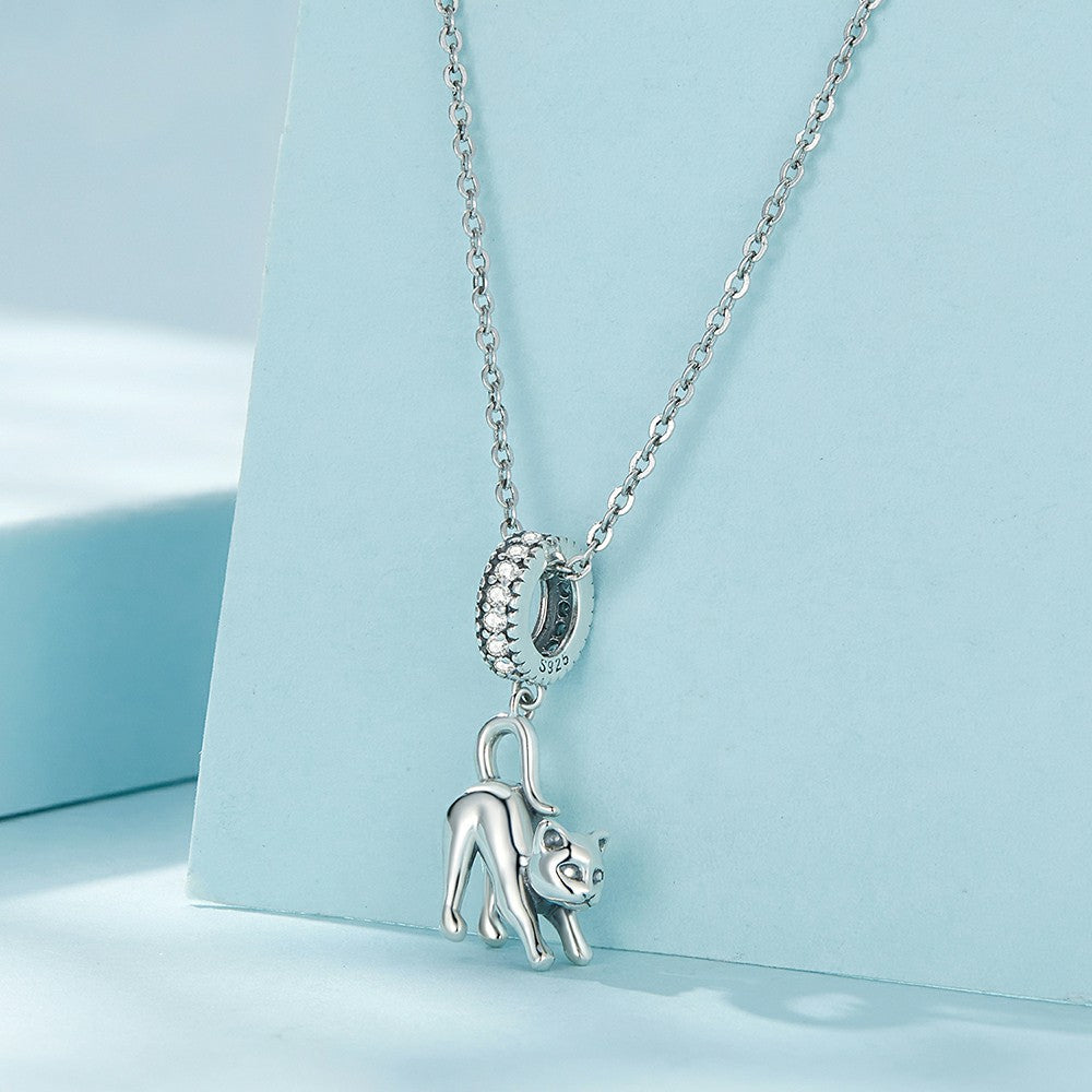 cat dangle charm 925 sterling silver yb2313