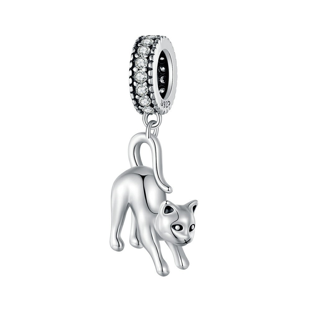cat dangle charm 925 sterling silver yb2313