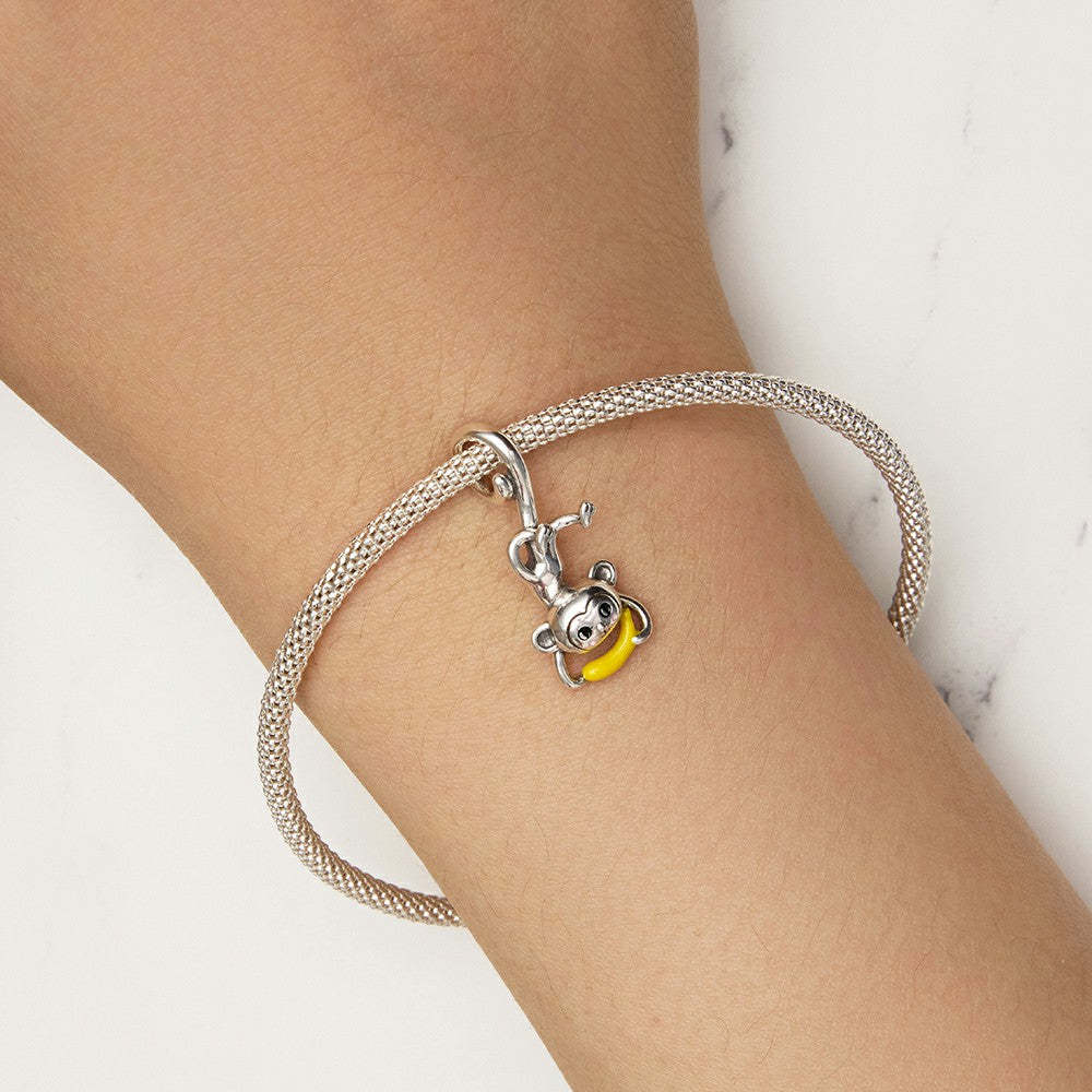 monkey dangle charm 925 sterling silver yb2329