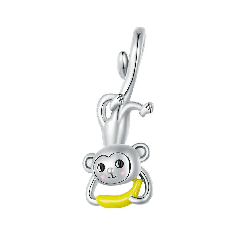 monkey dangle charm 925 sterling silver yb2329