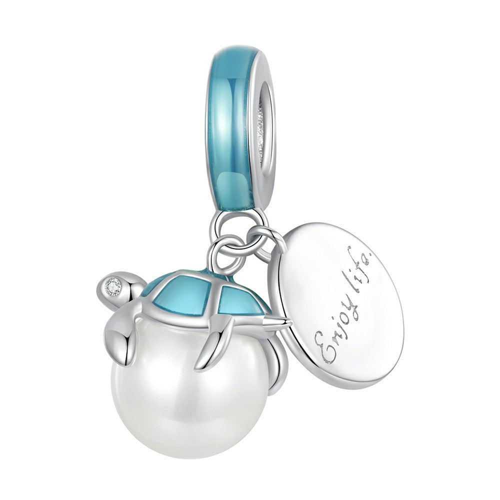 turtle tag dangle charm 925 sterling silver yb2346