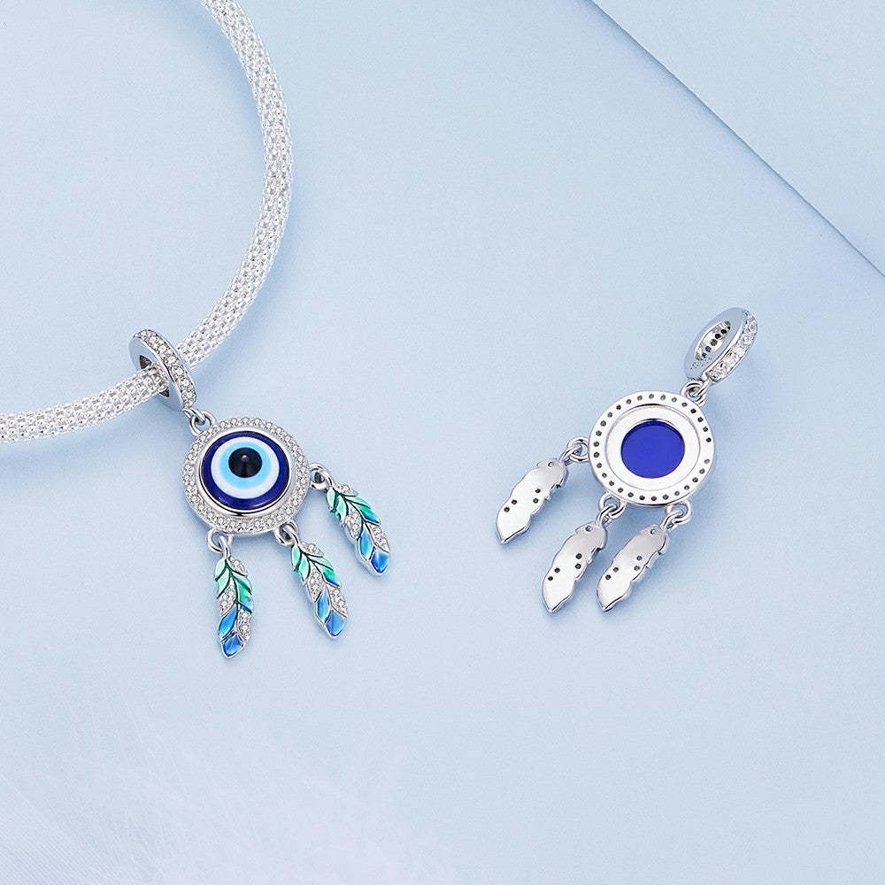 evil eye dangle charm 925 sterling silver yb2370