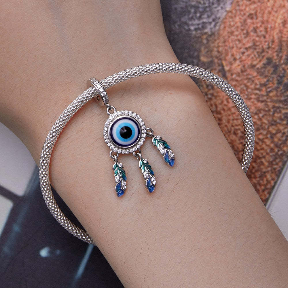 evil eye dangle charm 925 sterling silver yb2370