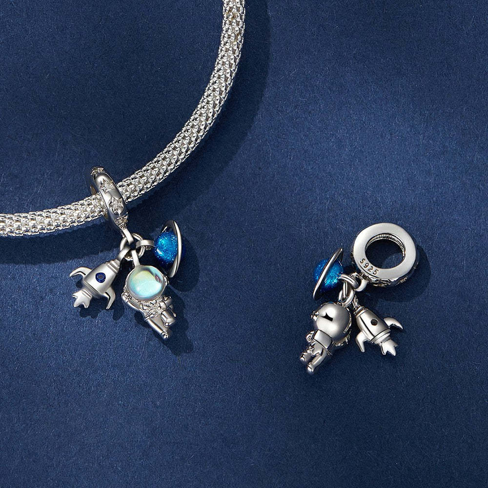 astronaut dangle charm 925 sterling silver yb2371