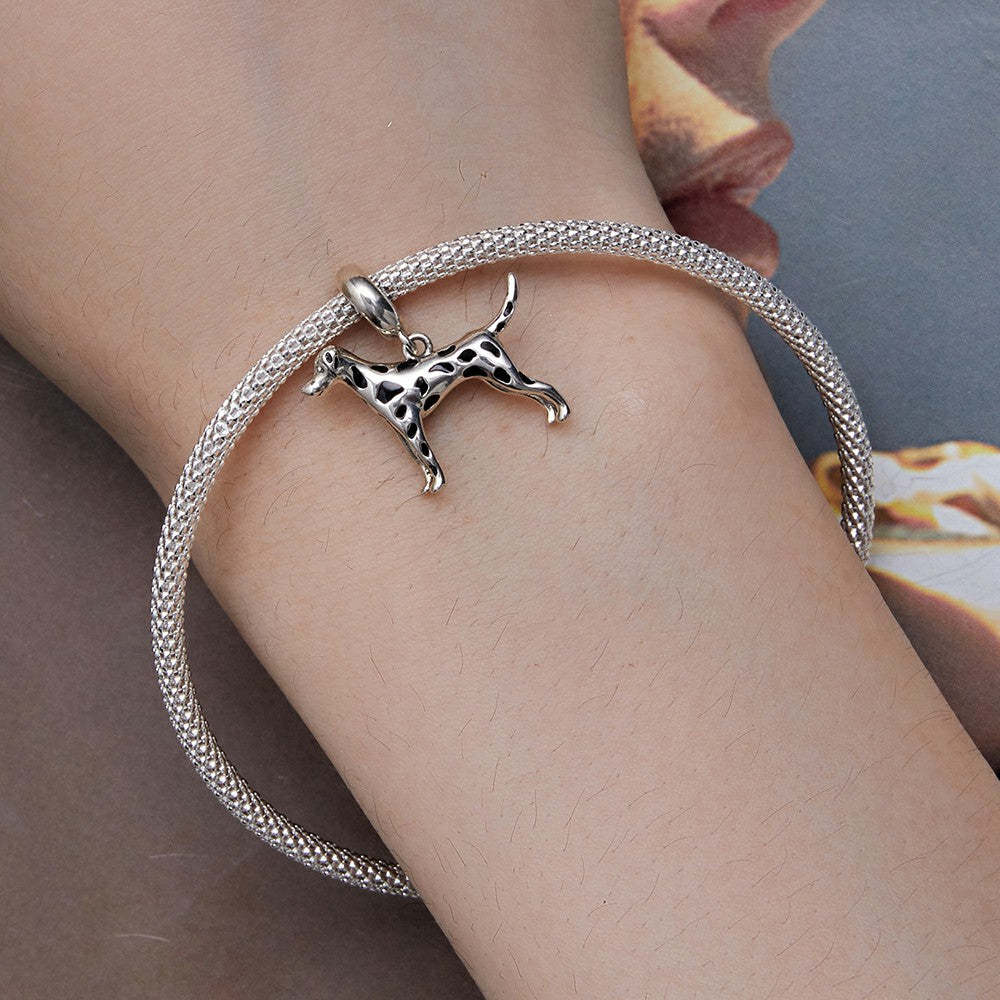 dalmatian dangle charm 925 sterling silver yb2373