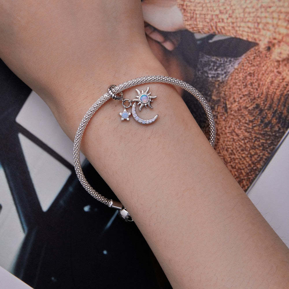 sun moon and star dangle charm 925 sterling silver yb2388