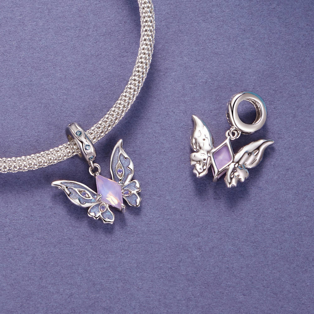 Magic Butterfly Pendant Dangle Charm Silver Christmas Gifts - soufeelau