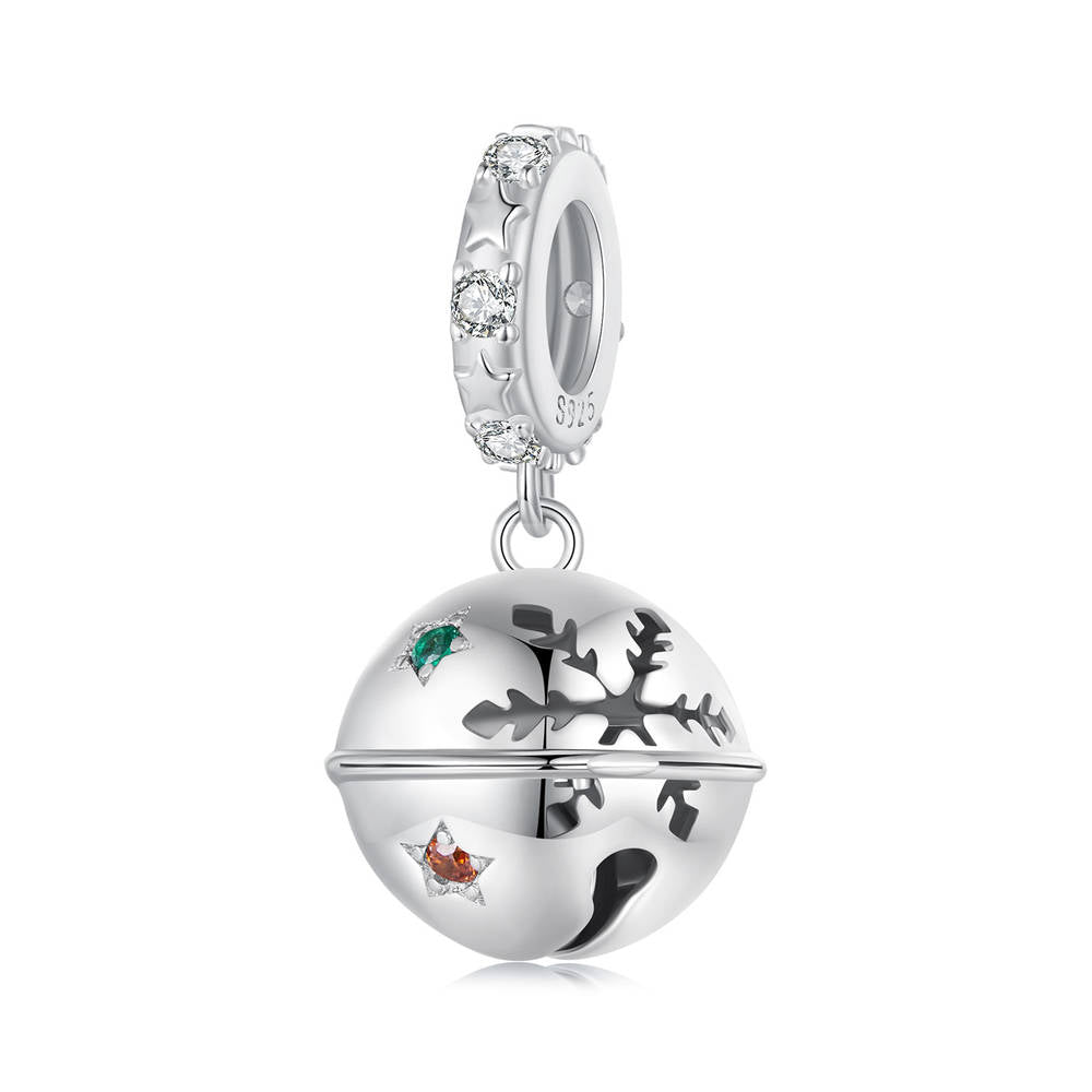 Christmas Bell Pendant Dangle Charm Silver Christmas Gifts - soufeelau