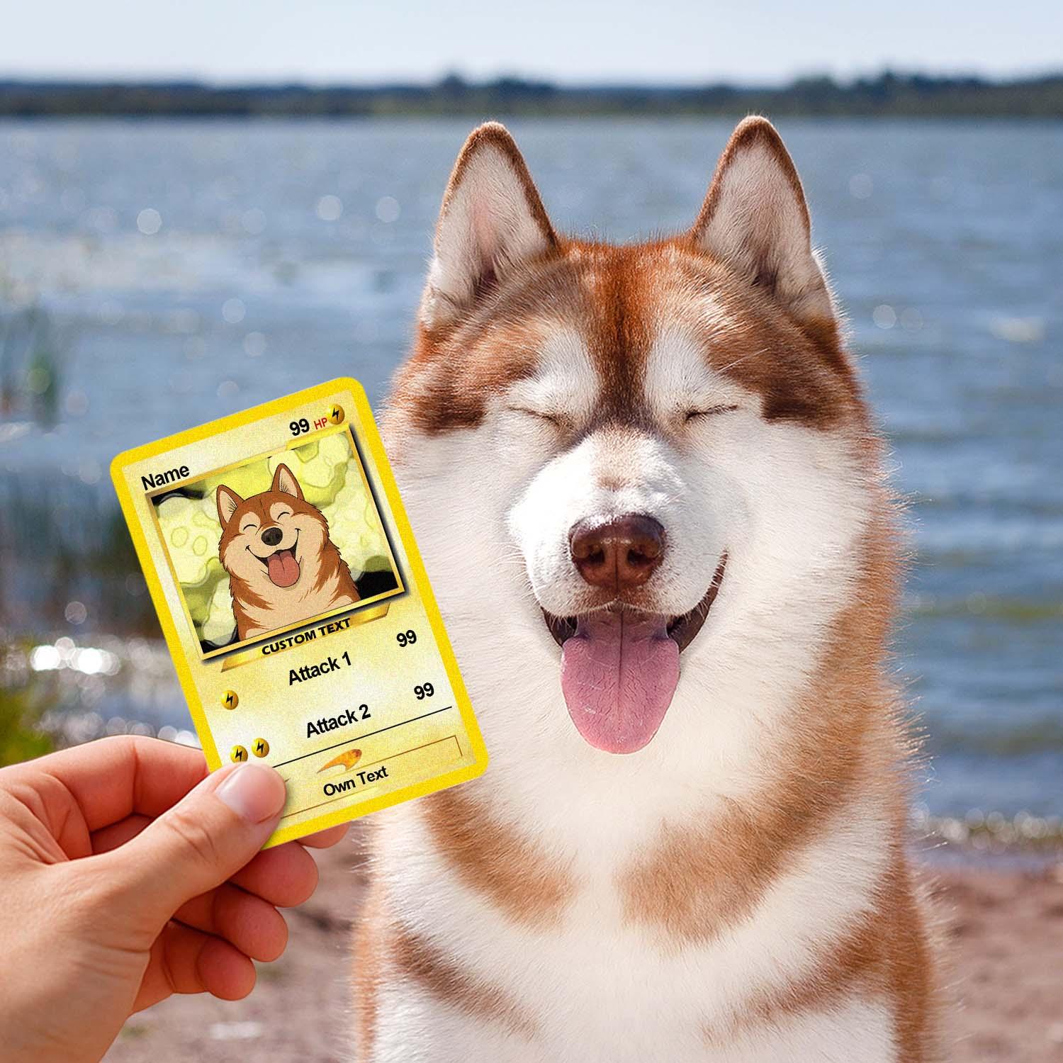 Custom Photo Poke Card Photo Art Card Personalized Text Poke Present for Pet Lovers - soufeelau