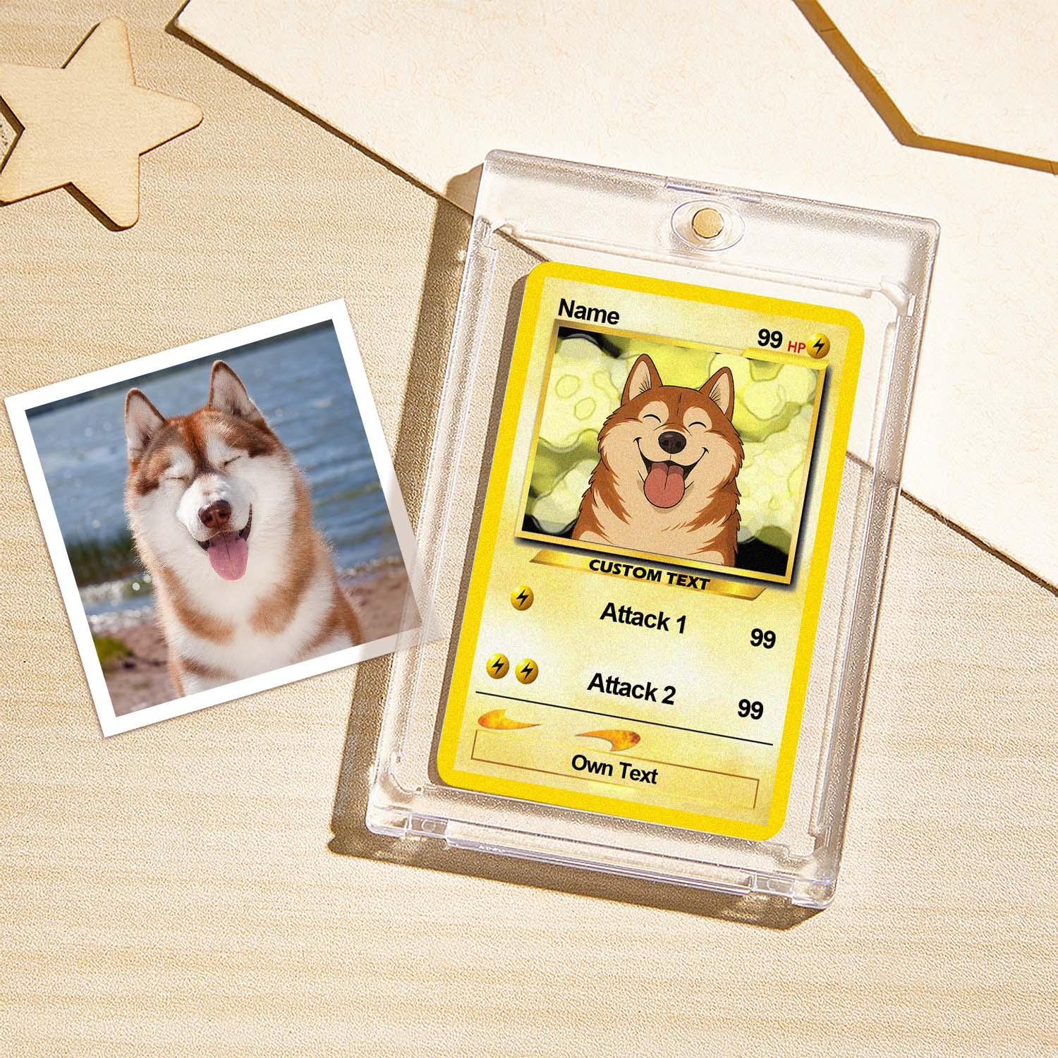 Custom Photo Poke Card Photo Art Card Personalized Text Poke Present for Pet Lovers - soufeelau