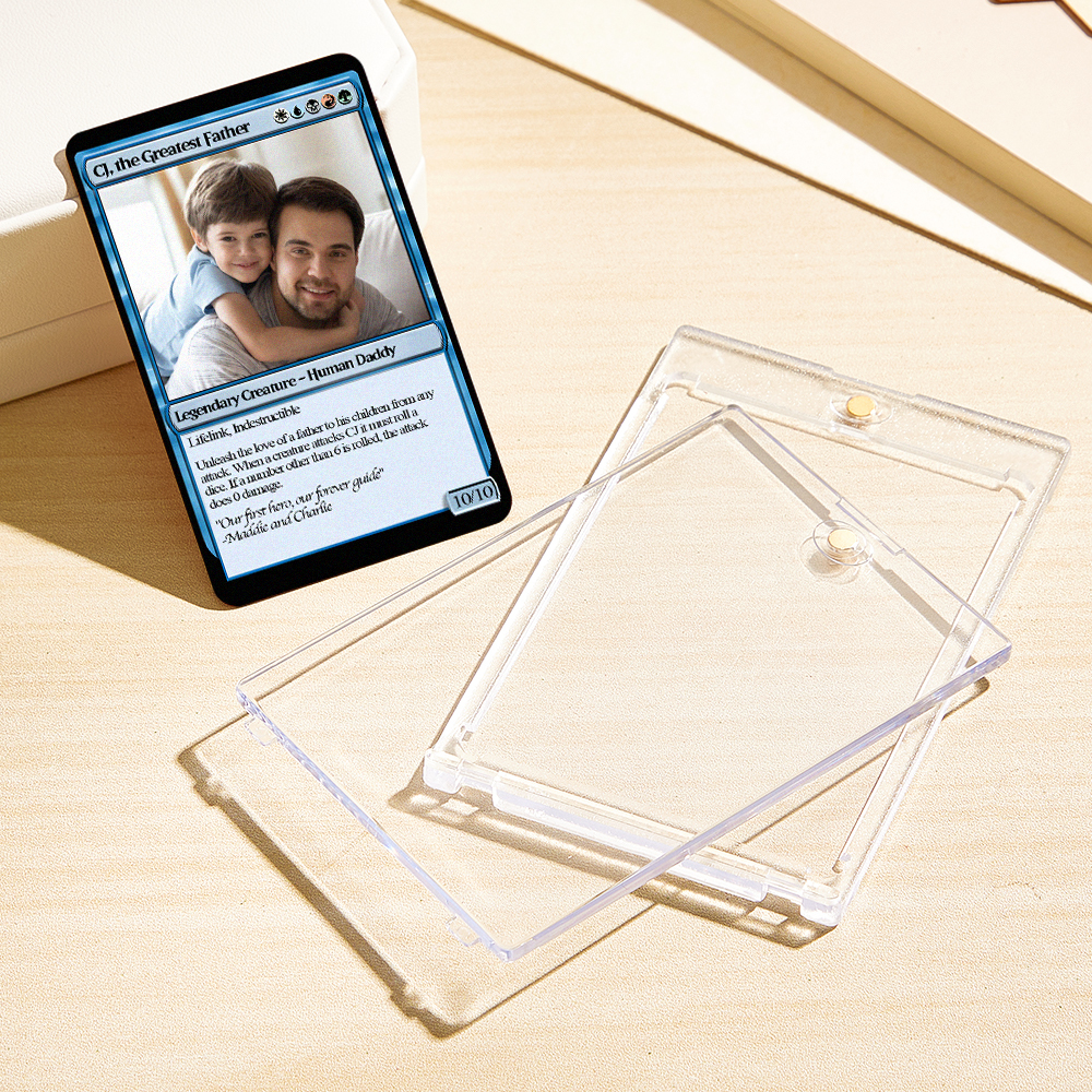Custom Poke Card for Dad Personalized Photo and Text Gift for Father - soufeelau
