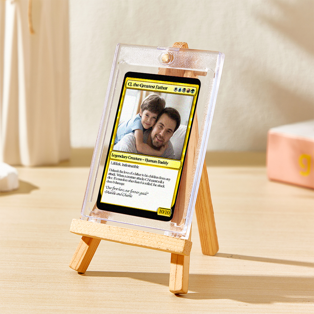 Custom Poke Card for Dad Personalized Photo and Text Gift for Father - soufeelau