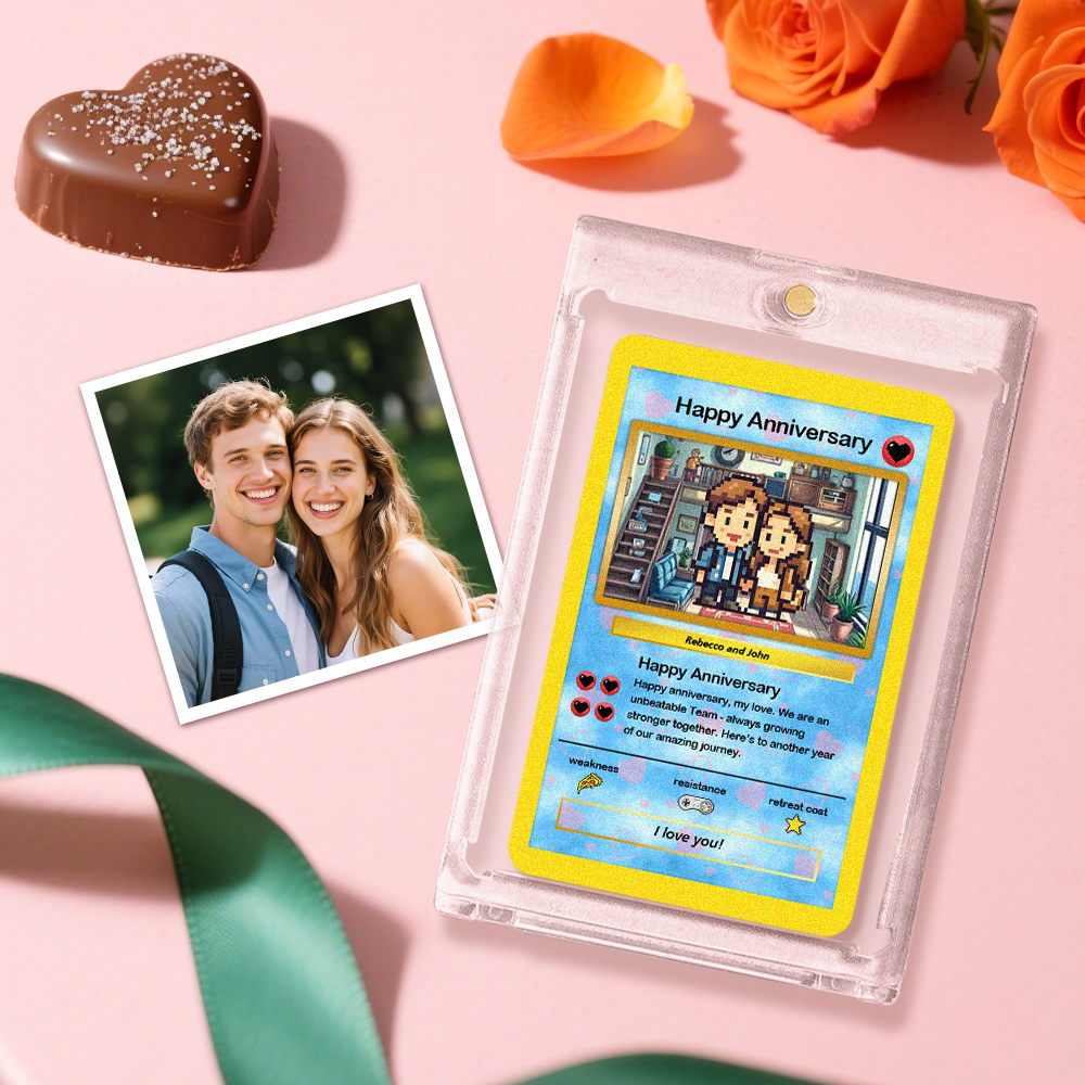 Custom Card Anniversary Gift Present Turn Your Photo into a Unique Collectible - soufeelau