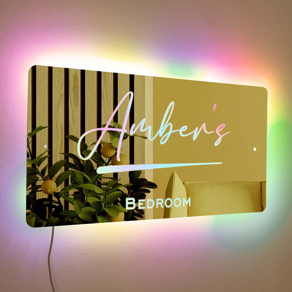 Personalized Name Mirror Light Up Mirror Home Decoration New House Warming Gifts - soufeelau