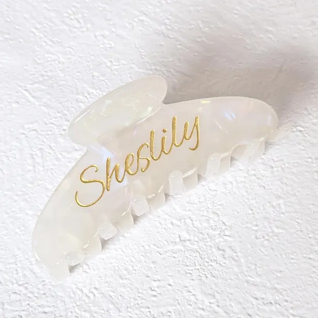 Personalized Hair Claw Clip, Engraved Customized Name Claw Clip, Custom Name Wedding Hair Accessory, Bridesmaid Gift - soufeelau