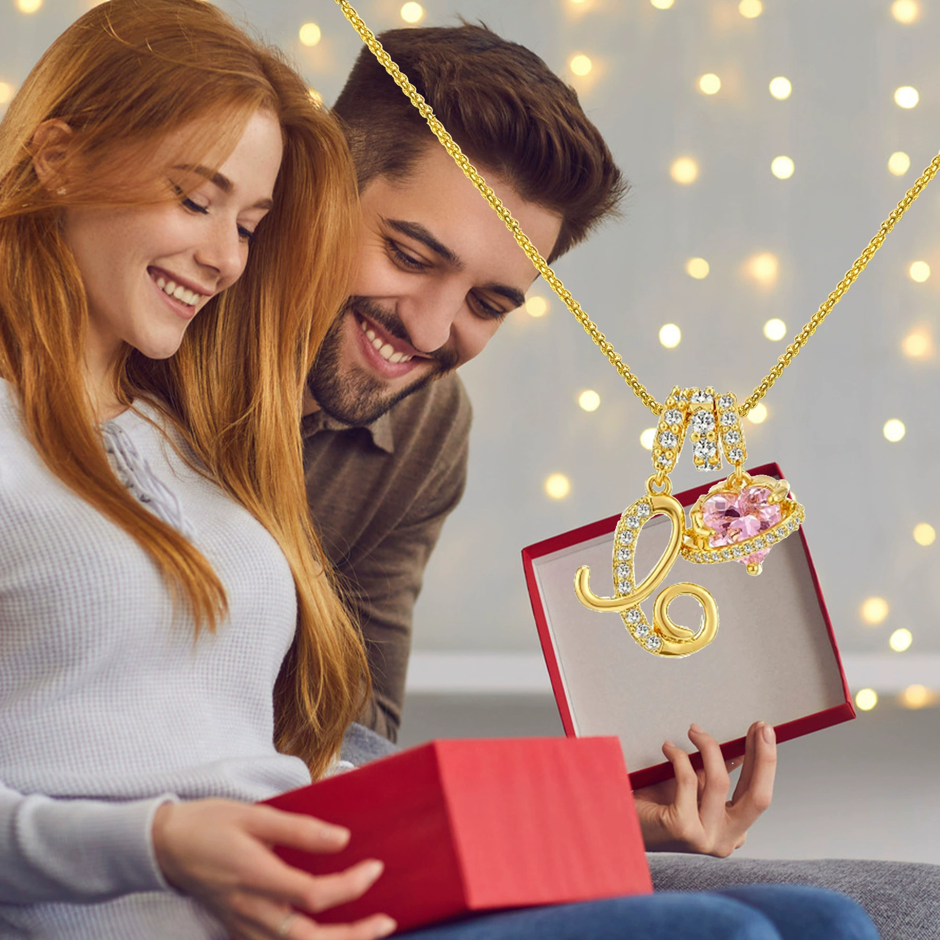 Initial Necklace 26 English Letter Necklace Initial Jewelry Best Anniversary Gift For Her - soufeelau