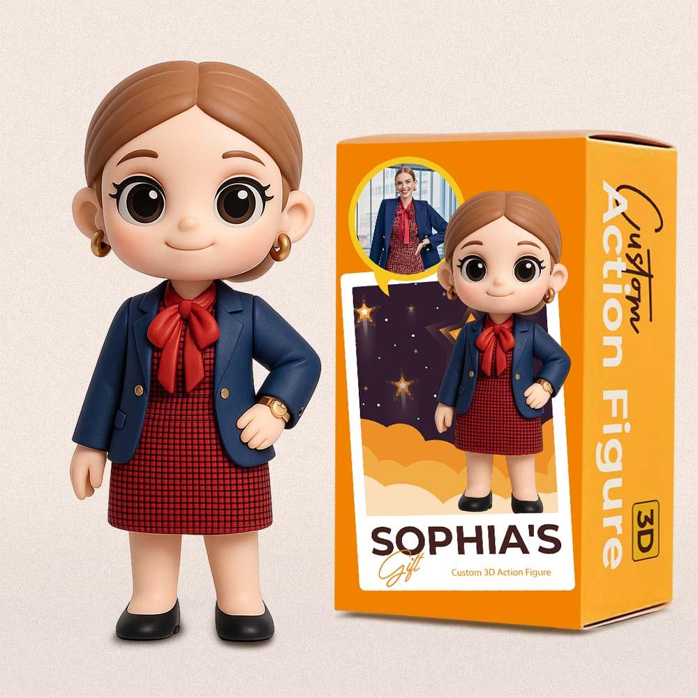 Custom 3D Action Figure from Photo Unique & Thoughtful Personalized Toy Custom Action Toy Gift for Boss - soufeelau