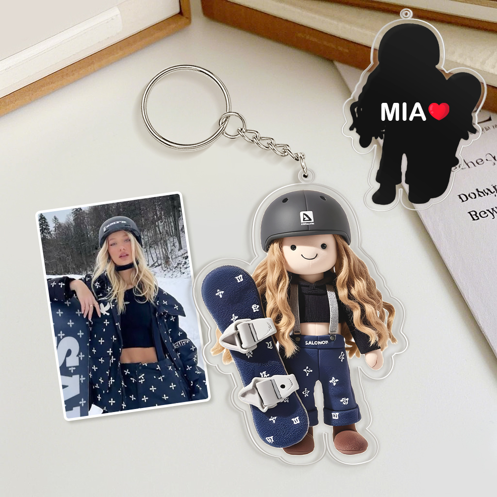Custom Jelly Stuffed Toy Style Acrylic Keychain Custom Design Best Gift for Pet Lovers - soufeelau