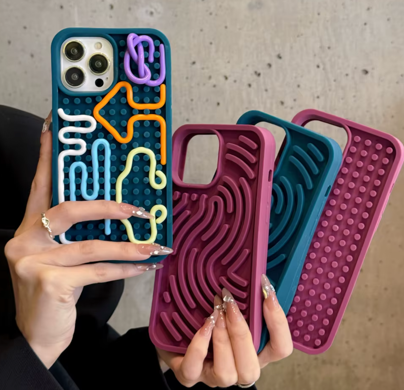 Noodle Phone Case Relieves Stress Multiple Colors For iPhone - soufeelau