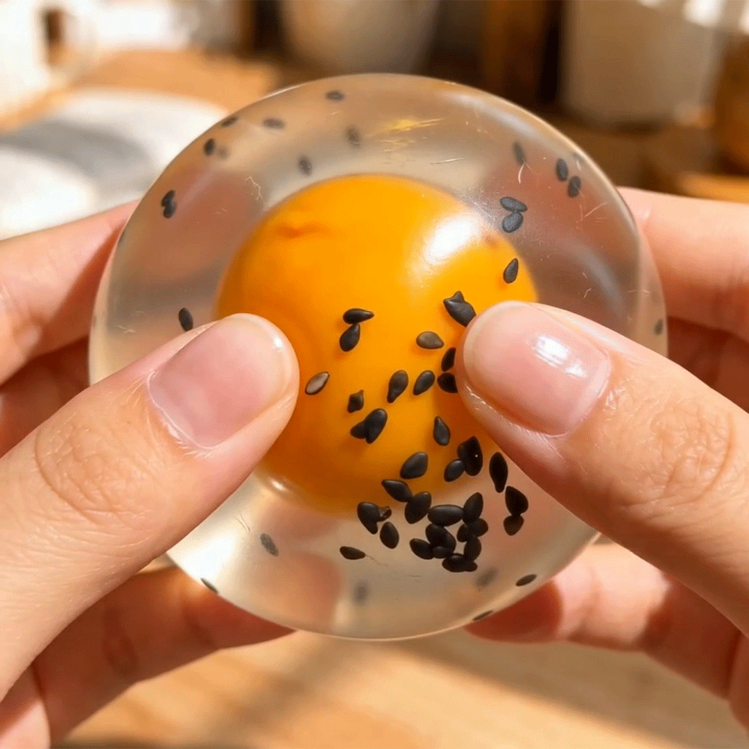 Crispy Egg Yolk Squishy Toy – Crunchy Sensory Stress Relief Gift for Kids & Adults, Perfect for Christmas, Halloween & Birthday Parties - soufeelau