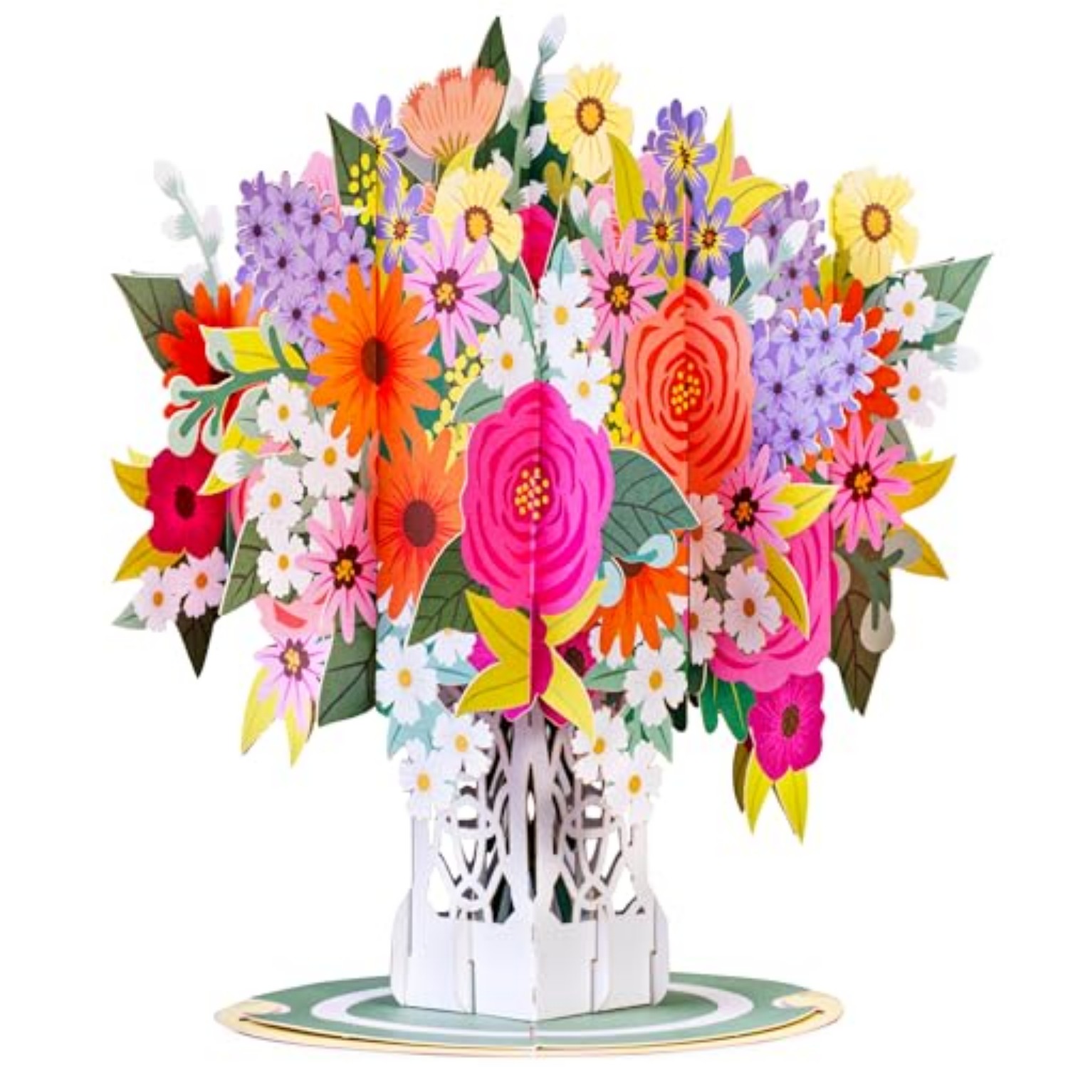 3D Cherry Blossom Flower Bouquet Pop Up Card 3D Floral Arrangement Forever-Blooming Card Pop Up Card Flower Bouquet Gift for Her - soufeelau