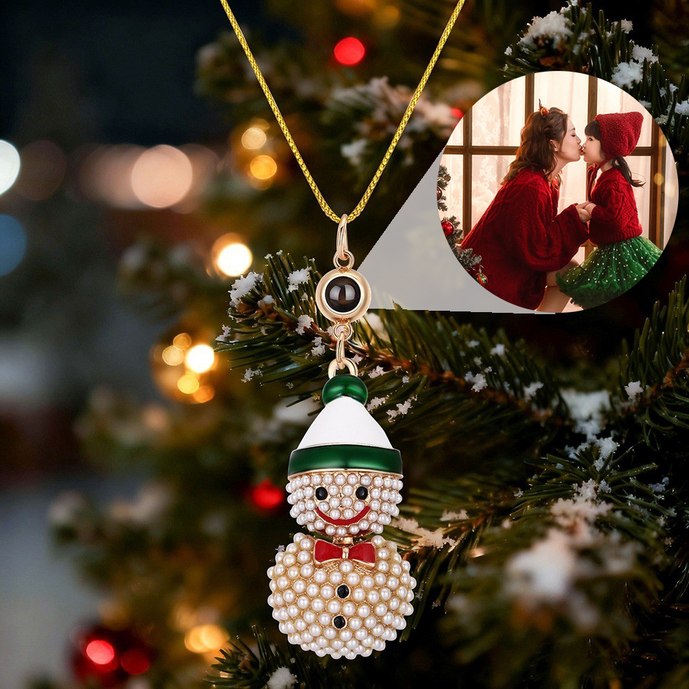 Custom Photo Projection Ornaments Christmas Tree Snowman Ornaments Christmas Gifts - soufeelau