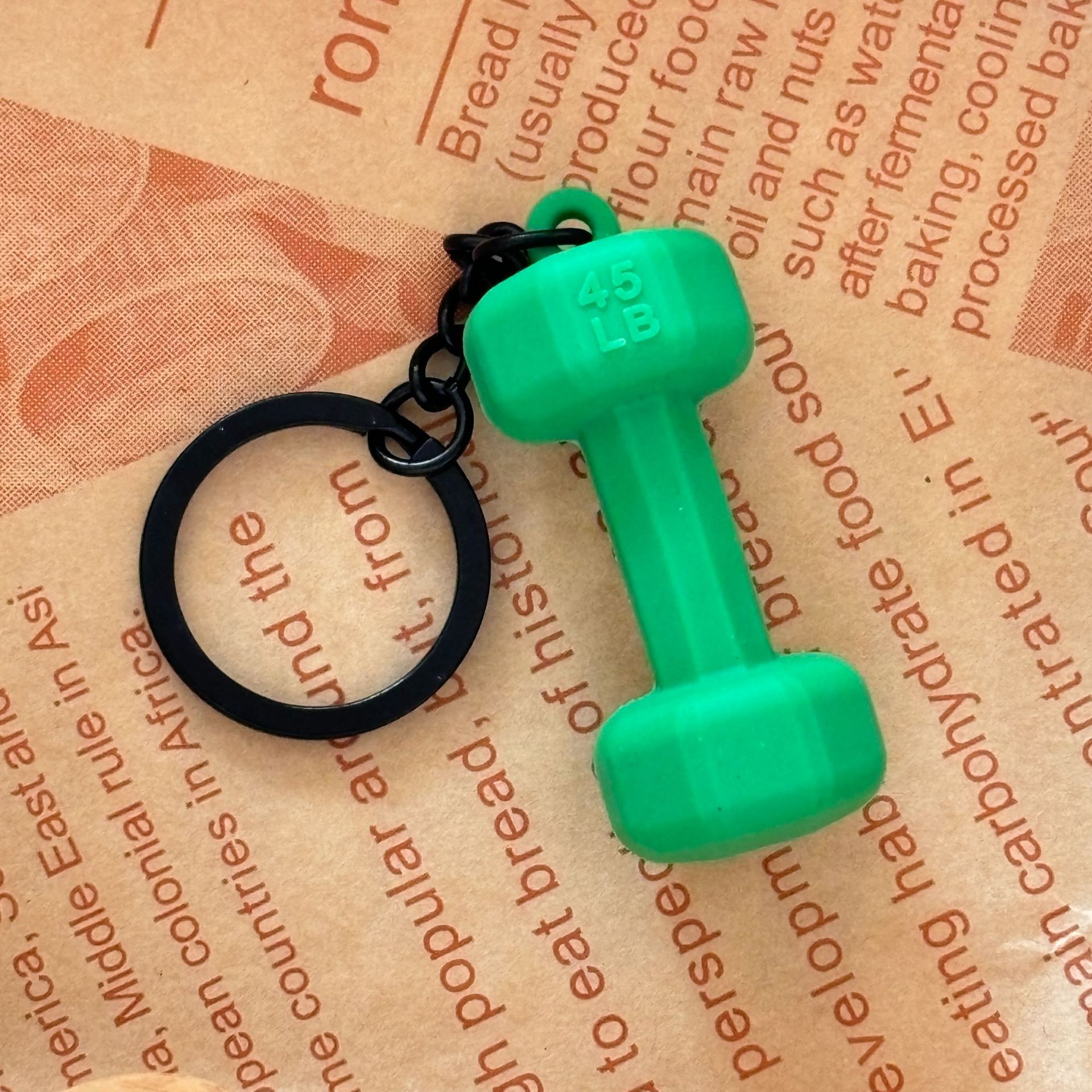 Dumbbell Keychain Accessories Equipment Pendant Metal Mini Backpack Keychain - soufeelau